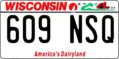 WI license plate 609NSQ