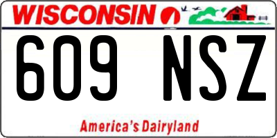 WI license plate 609NSZ