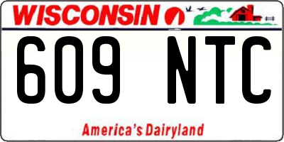 WI license plate 609NTC