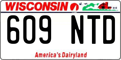 WI license plate 609NTD