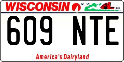 WI license plate 609NTE