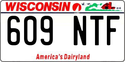 WI license plate 609NTF
