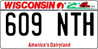WI license plate 609NTH