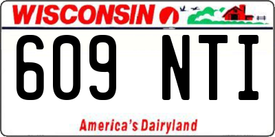 WI license plate 609NTI