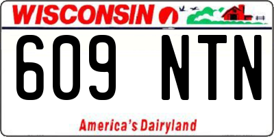 WI license plate 609NTN