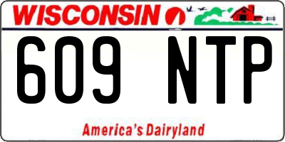 WI license plate 609NTP