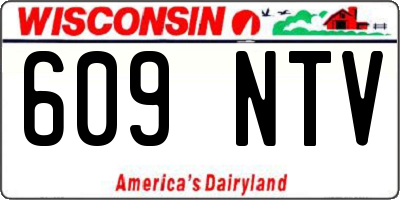 WI license plate 609NTV