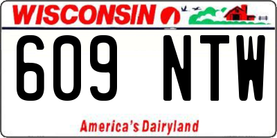 WI license plate 609NTW