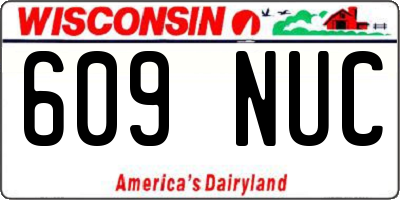 WI license plate 609NUC