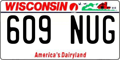 WI license plate 609NUG