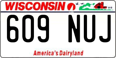 WI license plate 609NUJ