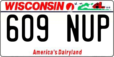WI license plate 609NUP