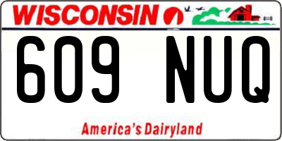 WI license plate 609NUQ
