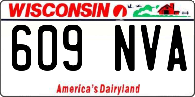 WI license plate 609NVA