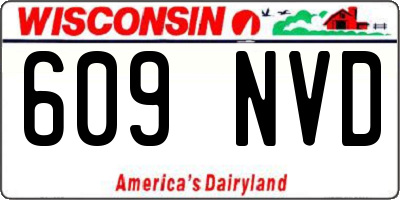 WI license plate 609NVD