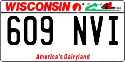 WI license plate 609NVI