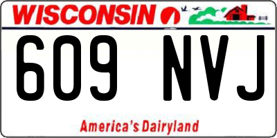WI license plate 609NVJ