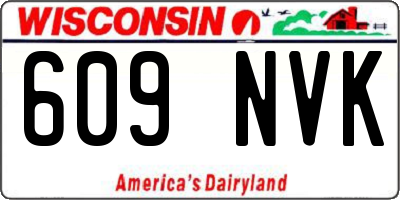 WI license plate 609NVK