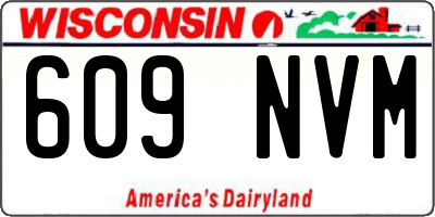 WI license plate 609NVM