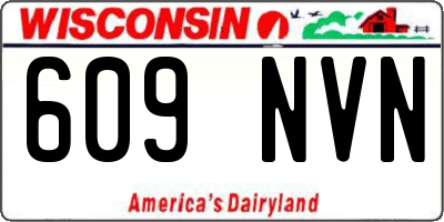WI license plate 609NVN