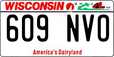 WI license plate 609NVO