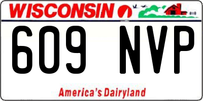 WI license plate 609NVP