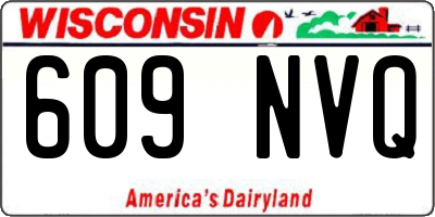 WI license plate 609NVQ