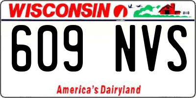 WI license plate 609NVS