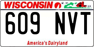 WI license plate 609NVT