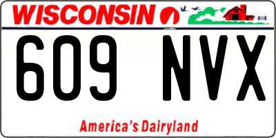WI license plate 609NVX