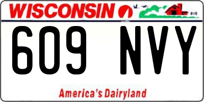 WI license plate 609NVY