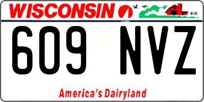 WI license plate 609NVZ