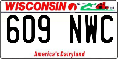WI license plate 609NWC