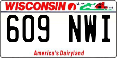 WI license plate 609NWI