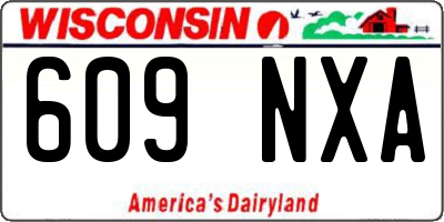 WI license plate 609NXA