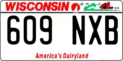 WI license plate 609NXB