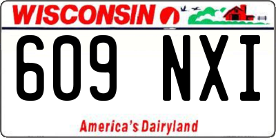 WI license plate 609NXI
