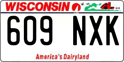 WI license plate 609NXK