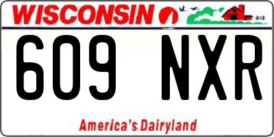 WI license plate 609NXR