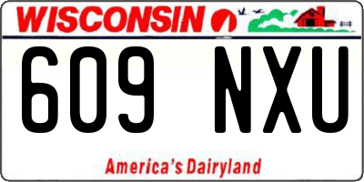 WI license plate 609NXU