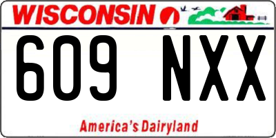WI license plate 609NXX