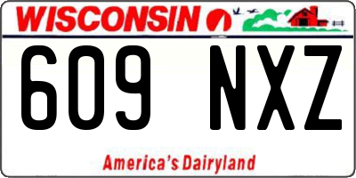 WI license plate 609NXZ