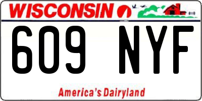 WI license plate 609NYF