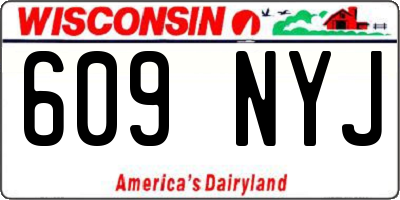 WI license plate 609NYJ