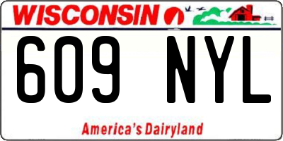 WI license plate 609NYL