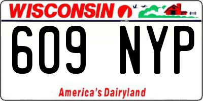 WI license plate 609NYP