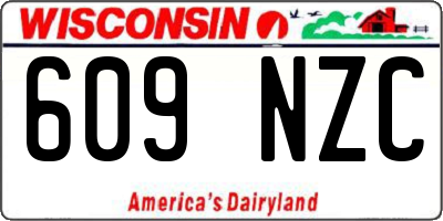 WI license plate 609NZC