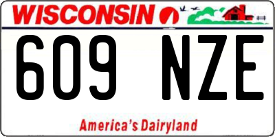 WI license plate 609NZE