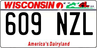 WI license plate 609NZL