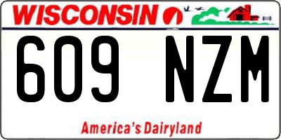 WI license plate 609NZM